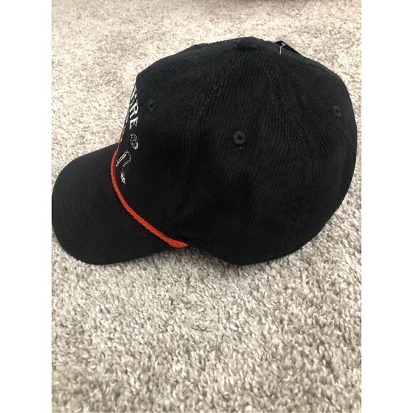 Stranger Things Hellfire Club Corduroy Black Snapback Hat - Picture 6 of 7